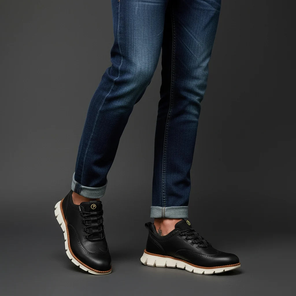 Hendriksen | Zapatillas de Piel con Diseño Brogue para Hombre
