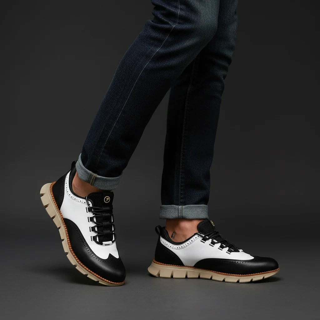 Hendriksen | Zapatillas de Piel con Diseño Brogue para Hombre