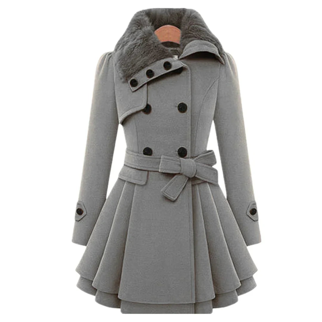 Gabrielle | Elegante Abrigo Trench de Lana de Cachemira