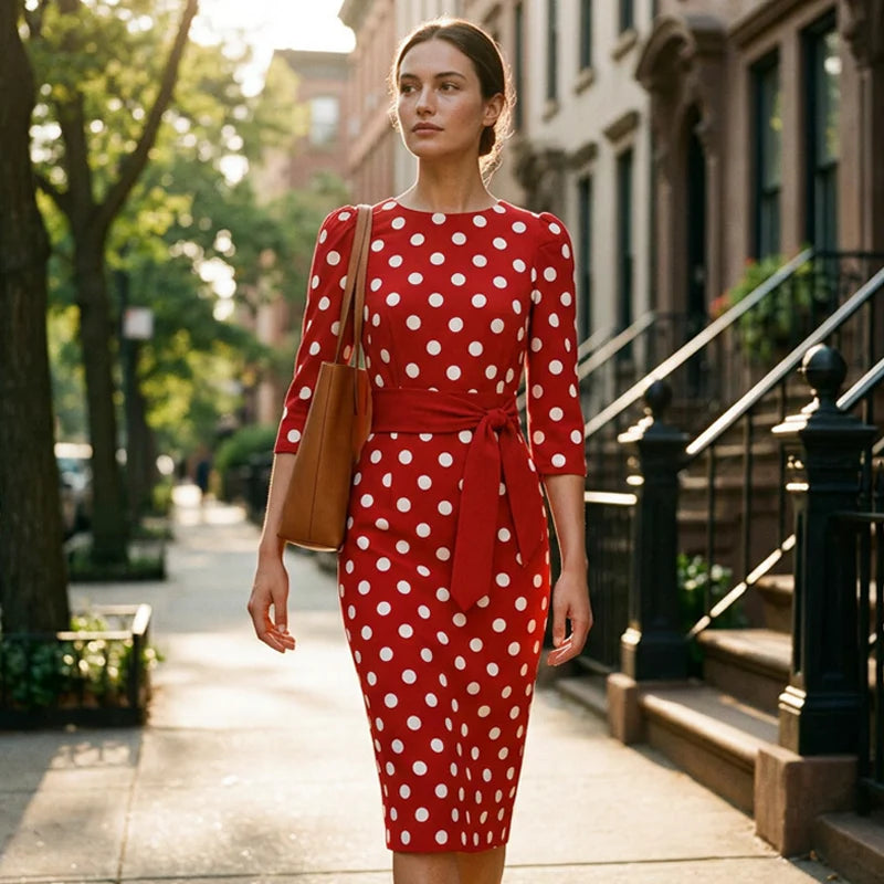 Konila | Vestido Retro Elegante de Lunares