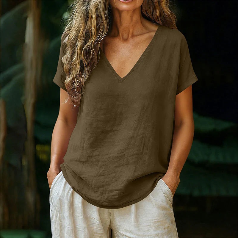 Norrah | Conjunto Ligero con Top de Escote en V y Pantalón Largo
