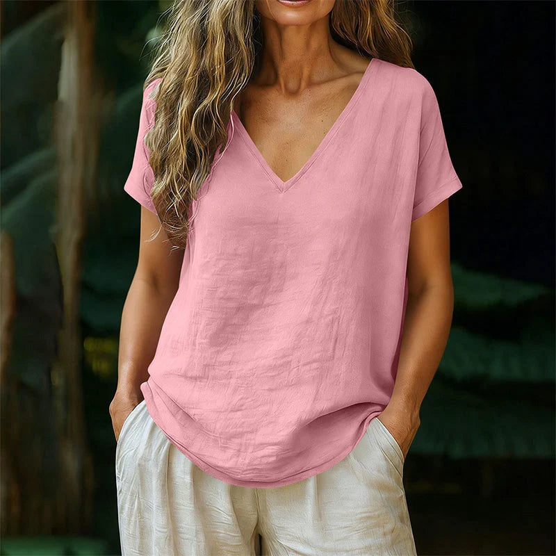 Norrah | Conjunto Ligero con Top de Escote en V y Pantalón Largo