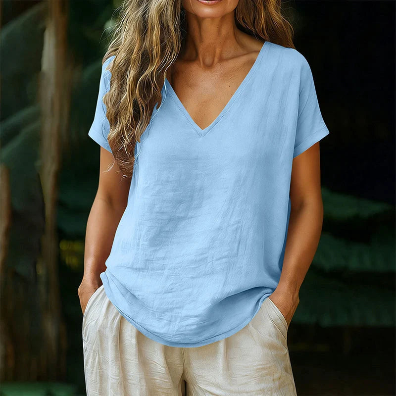 Norrah | Conjunto Ligero con Top de Escote en V y Pantalón Largo
