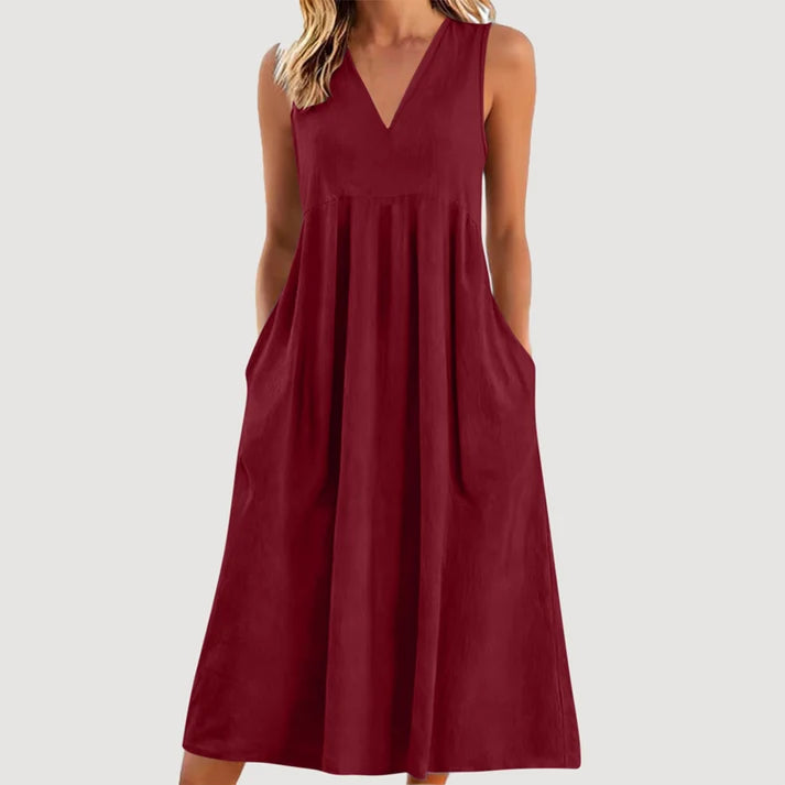 Milanie | Vestido Midi Sin Mangas
