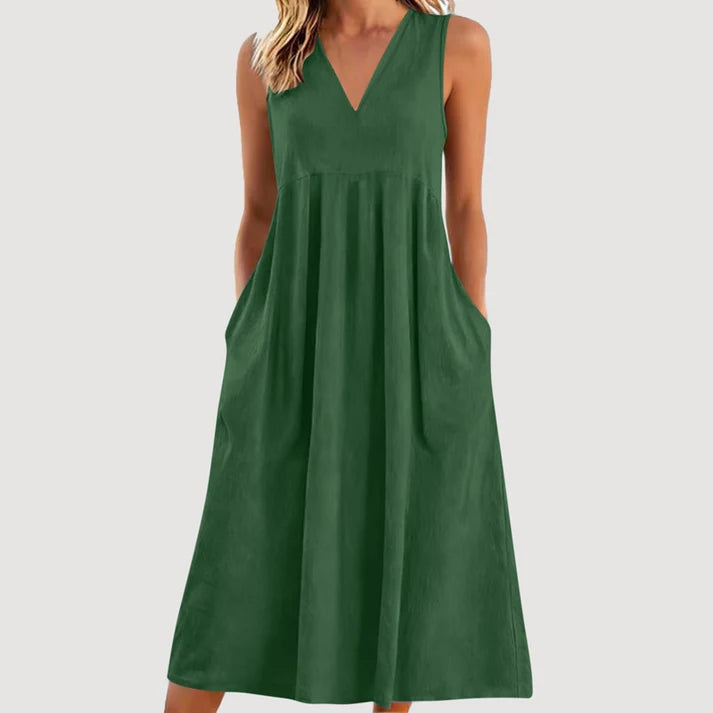 Milanie | Vestido Midi Sin Mangas