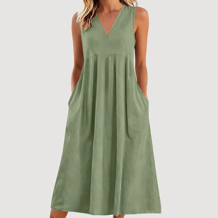 Milanie | Vestido Midi Sin Mangas